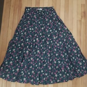 Vintage floral midi skirt